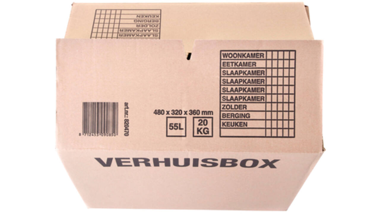 Verhuisdoos IEZZY 480x320x360mm bruin 3mm