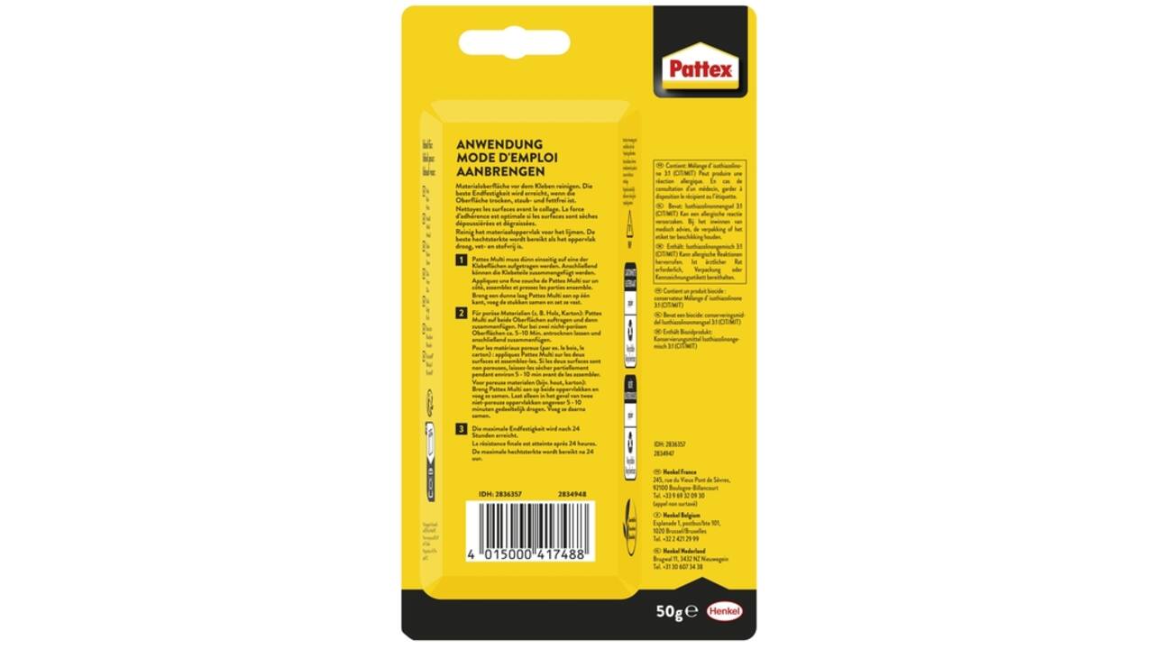 Alleslijm Pattex Multi tube 50gram op blister
