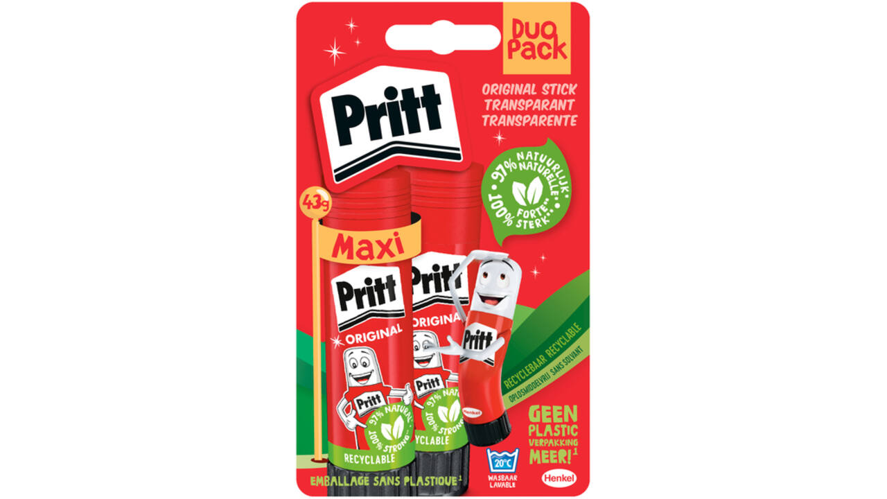 Lijmstift Pritt 43gr blister à 2 stuks