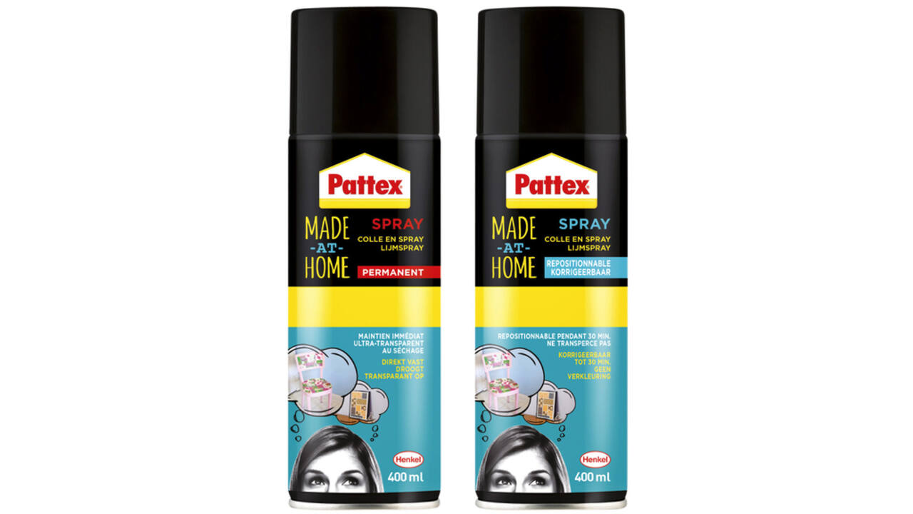 Lijm Pattex hobby spuitbus non-permanent 400ml