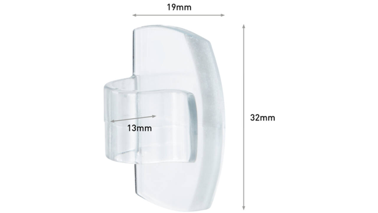 Kabelklem Command rond incl bevestigingsstrips transparant 4 stuks