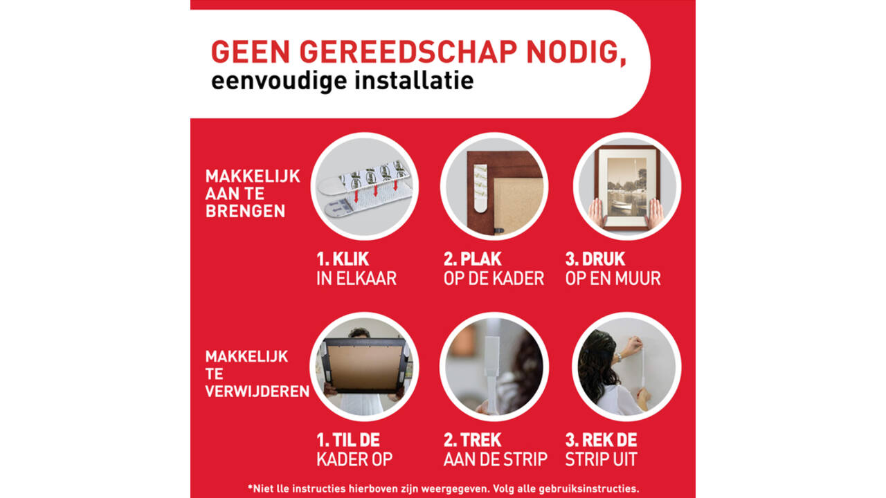 Bevestigingsstrip Command middelgroot klik vast 5,4kg zwart