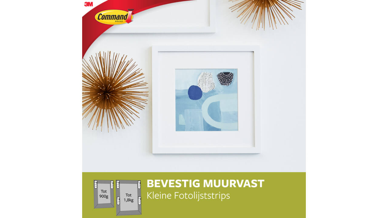 Bevestigingsstrip Command klik vast klein 1,8kg wit