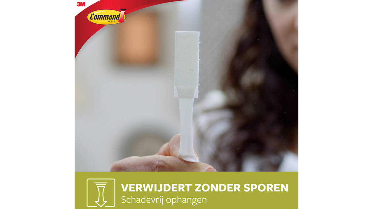 Bevestigingsstrip Command klik vast klein 1,8kg wit