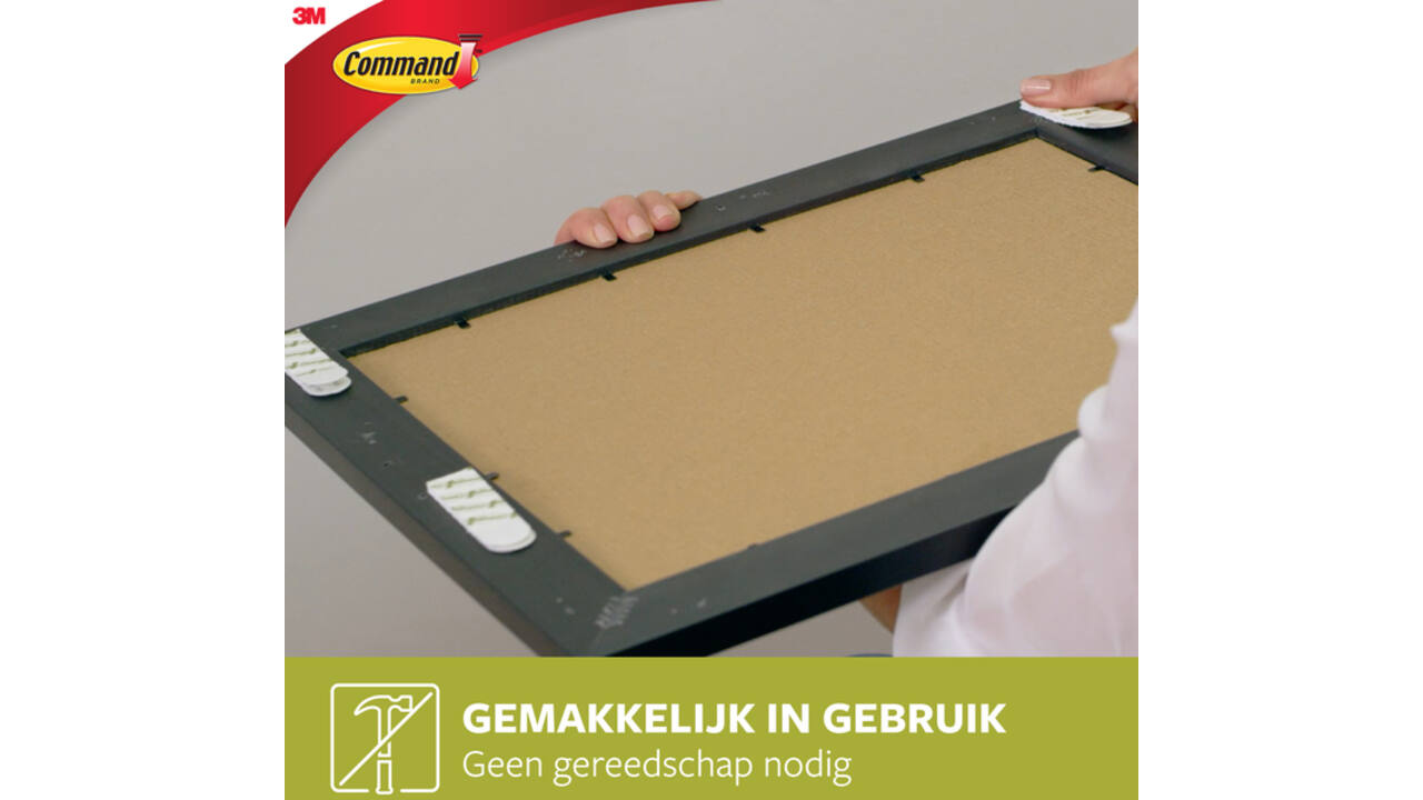 Bevestigingsstrip Command klik vast smal 5,4kg wit