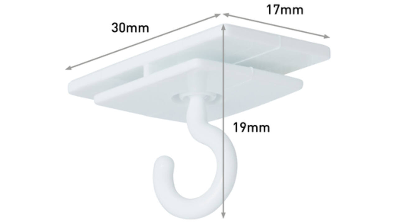 Plafondhaken Command inclusief bevestigingsstrip 3 stuks