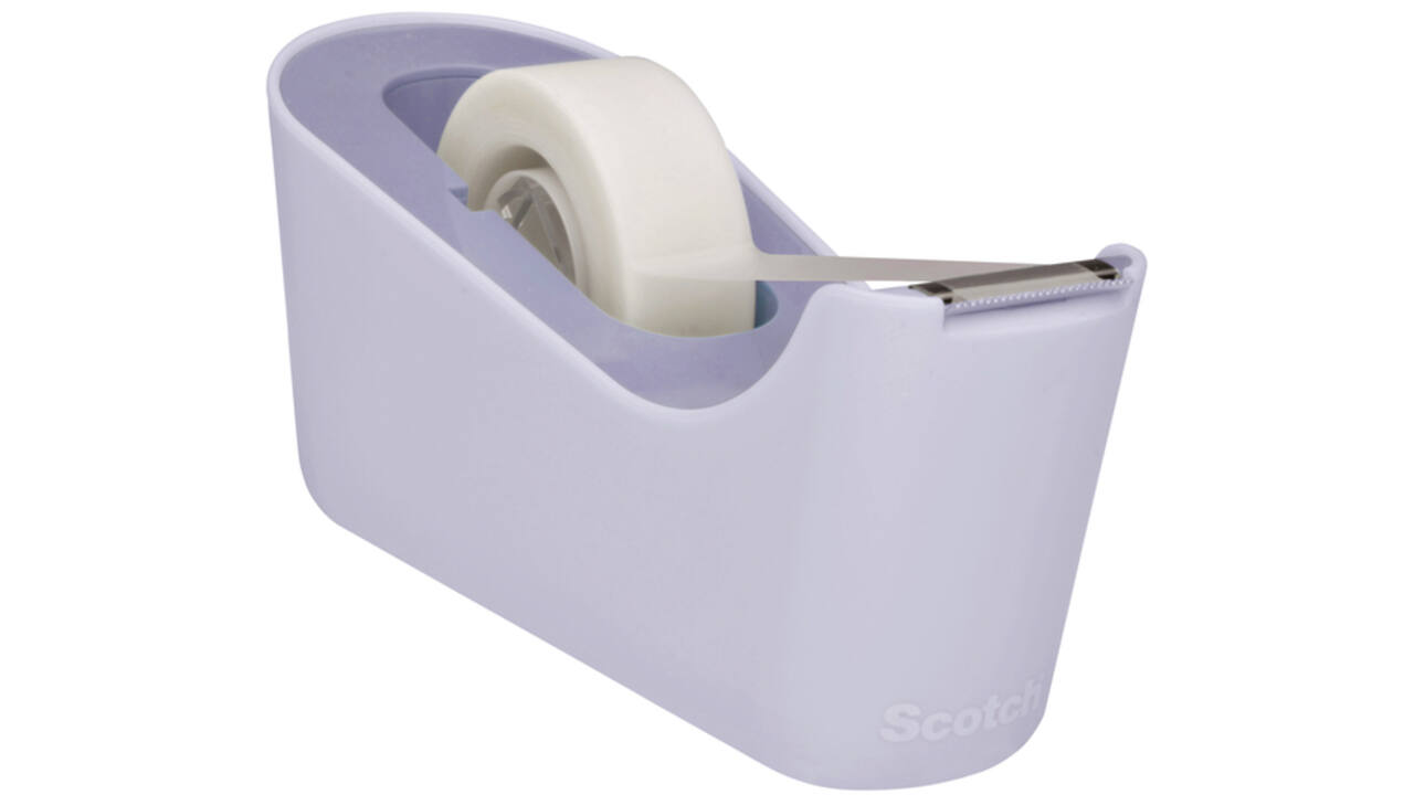 Plakbandhouder Scotch C18 lavendel + 6 rollen magic tape 19mmx33m