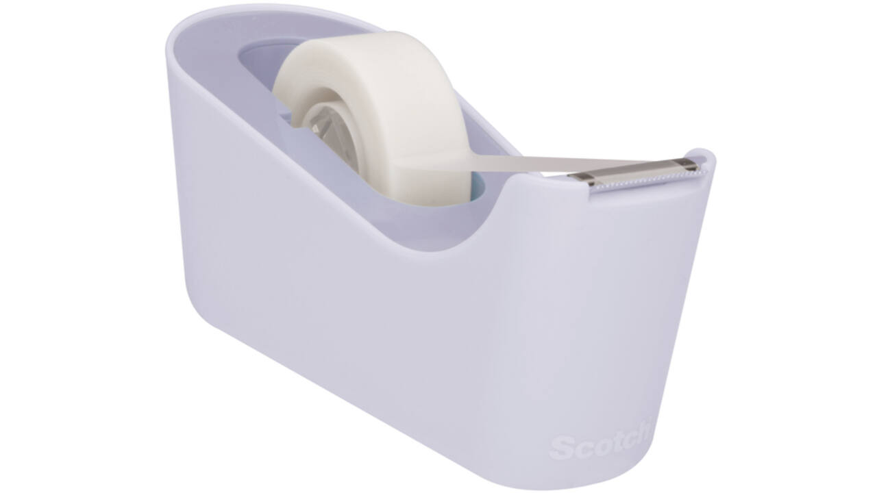 Plakbandhouder Scotch C18 lavendel + 1 rol magic tape 19mmx33m