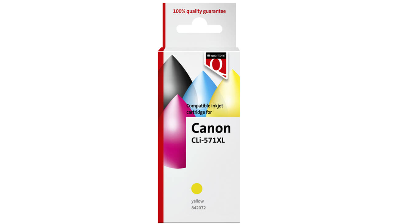 Inktcartridge Quantore alternatief tbv Canon CLI-571XL geel