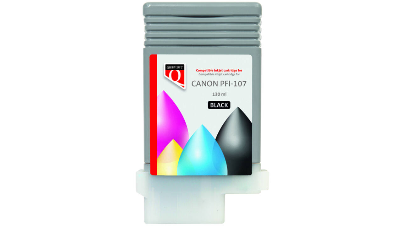 Inktcartridge Quantore alternatief tbv Canon PFI-107 zwart