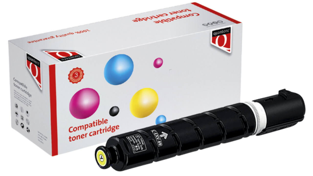 Tonercartridge Quantore alternatief tbv Canon C-EXV 49 geel