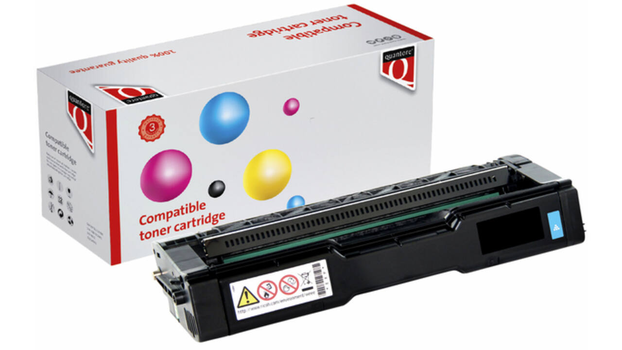 Tonercartridge Quantore alternatief tbv Ricoh 407544 blauw