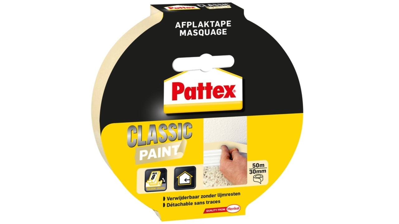 Afplaktape Pattex Classic 30mmx50m creme
