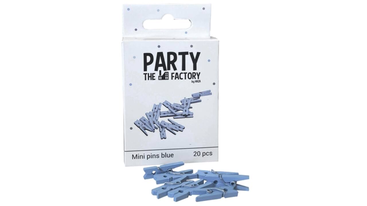 Knijpers Haza mini blauw zak à 20 stuks