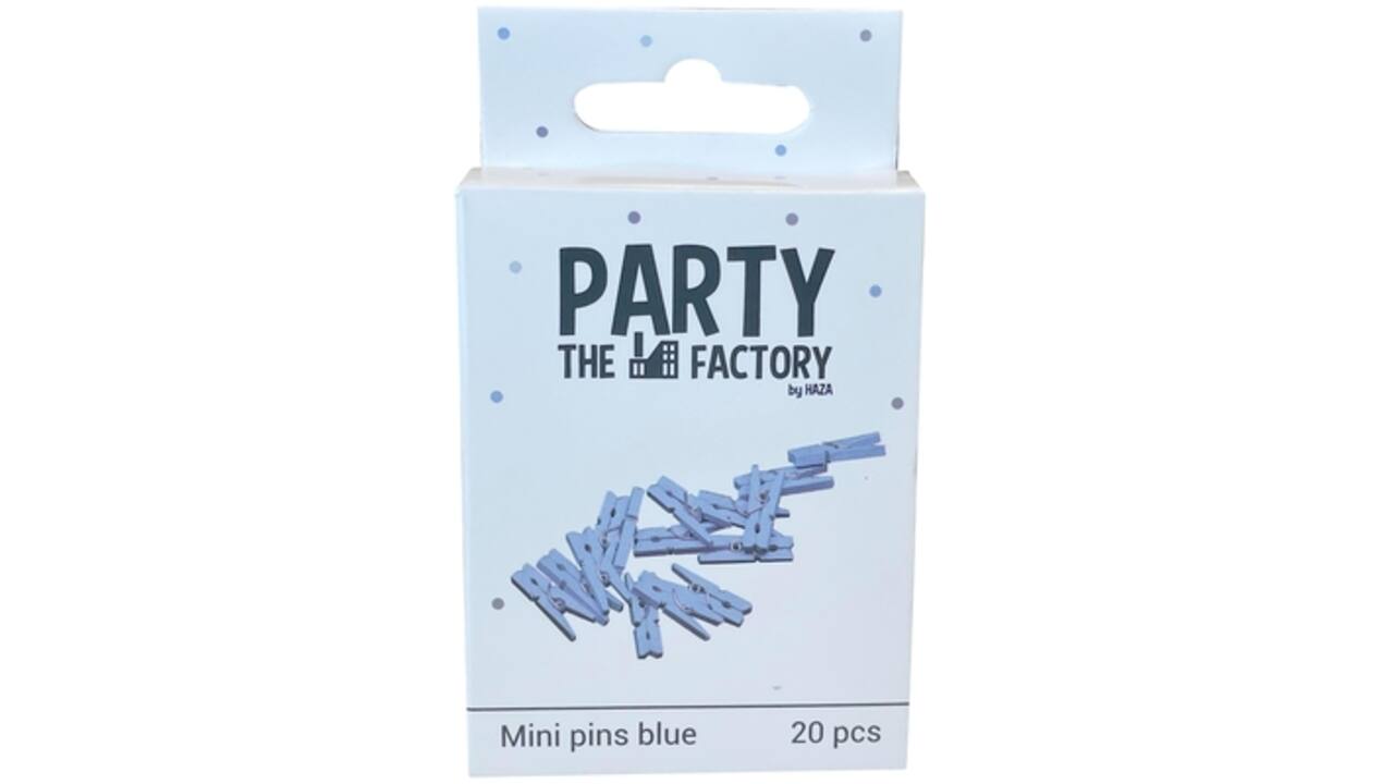 Knijpers Haza mini blauw zak à 20 stuks