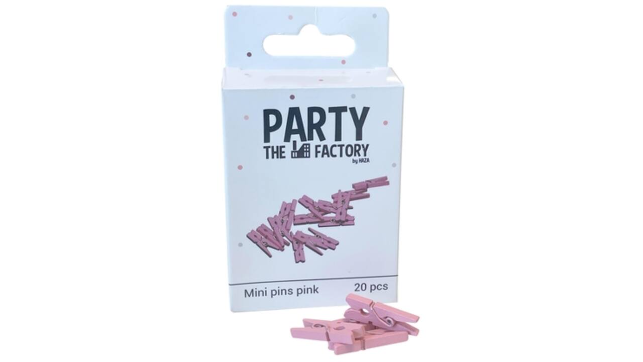 Knijpers Haza mini roze zak à 20 stuks