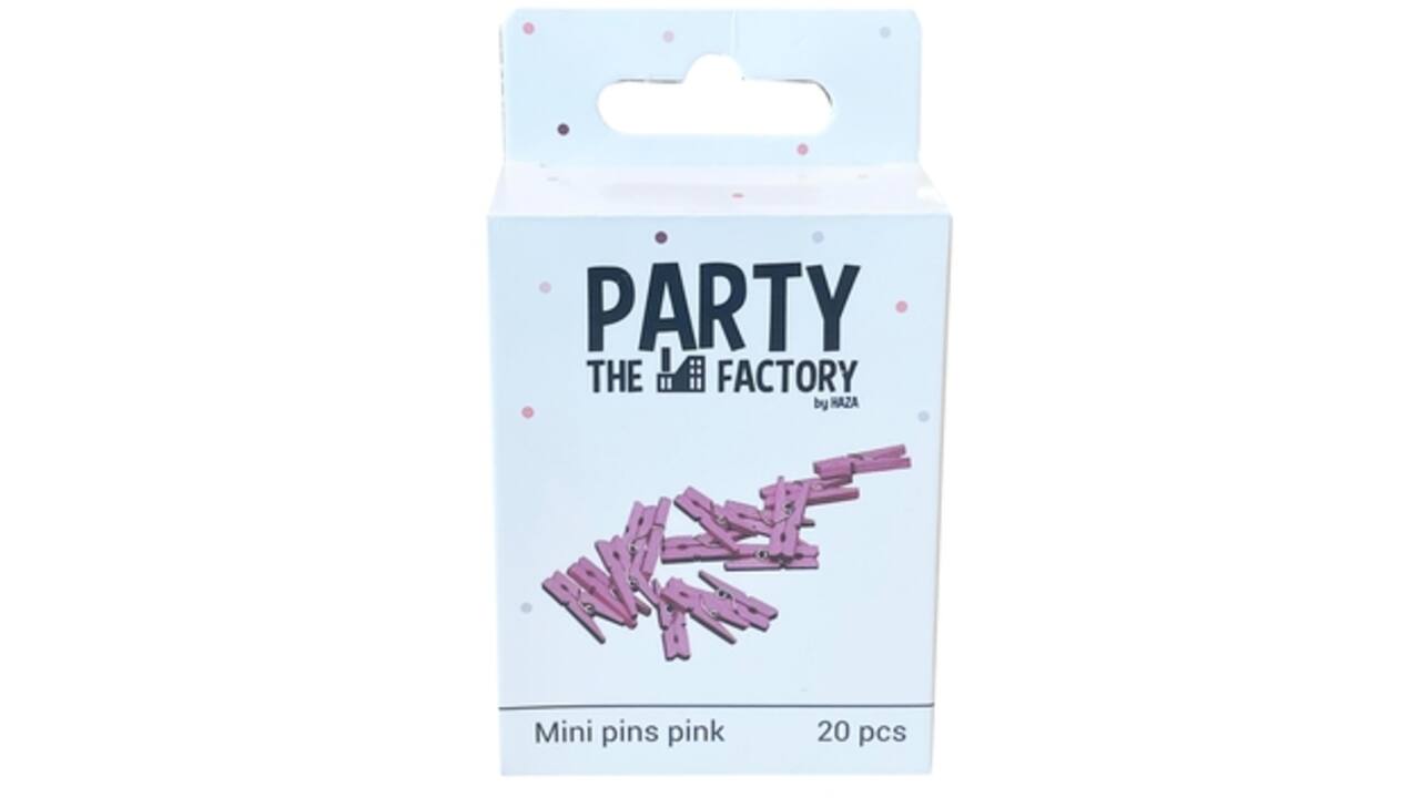 Knijpers Haza mini roze zak à 20 stuks
