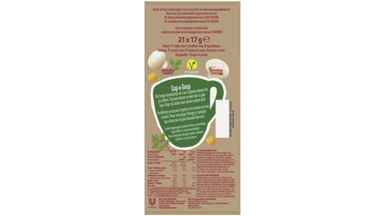 Cup-a-Soup Unox champignon crème 175ml