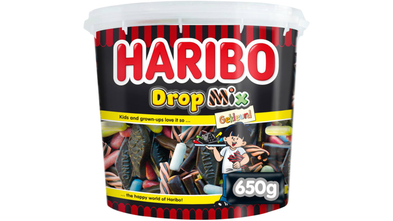 Drop Haribo mix gekleurd 650 gram