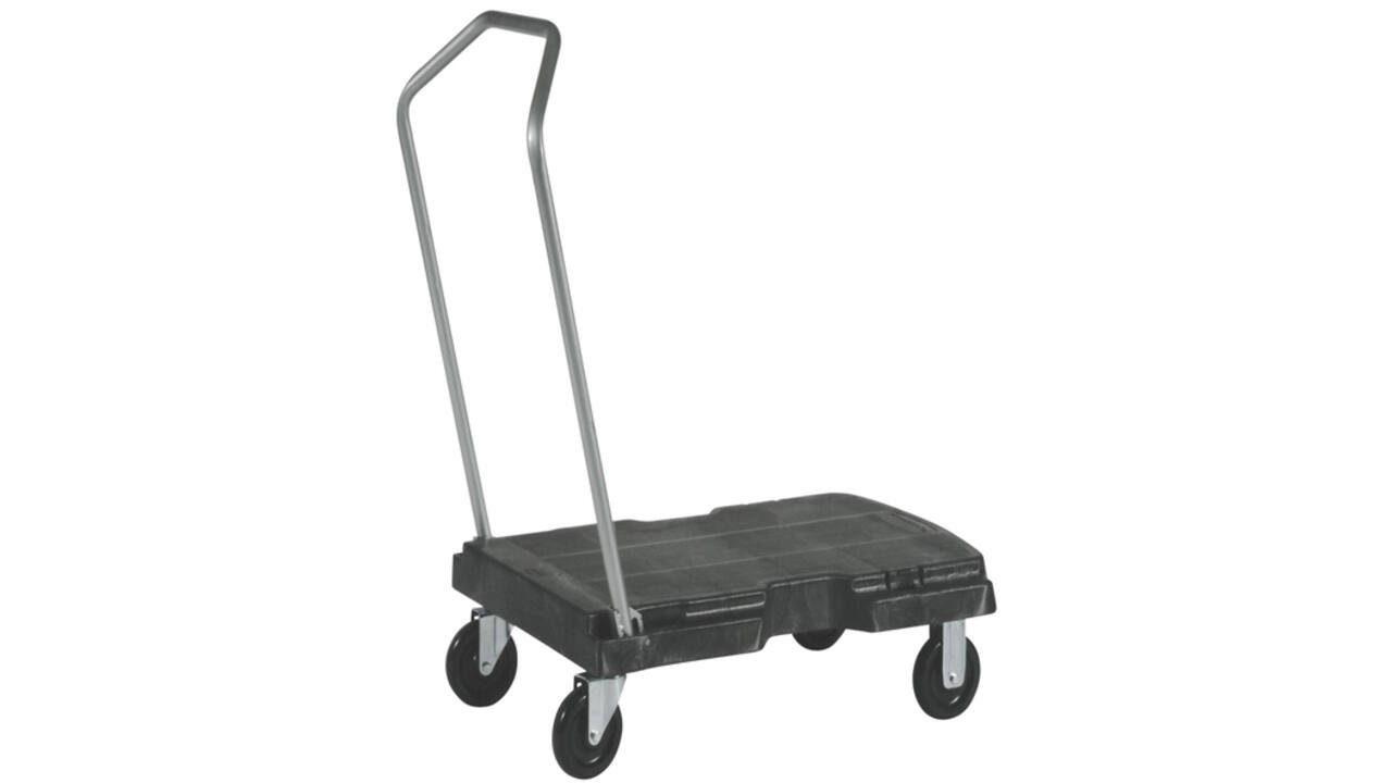 Transportkar Rubbermaid Triple Trolley inklapbaar 225kg zwart