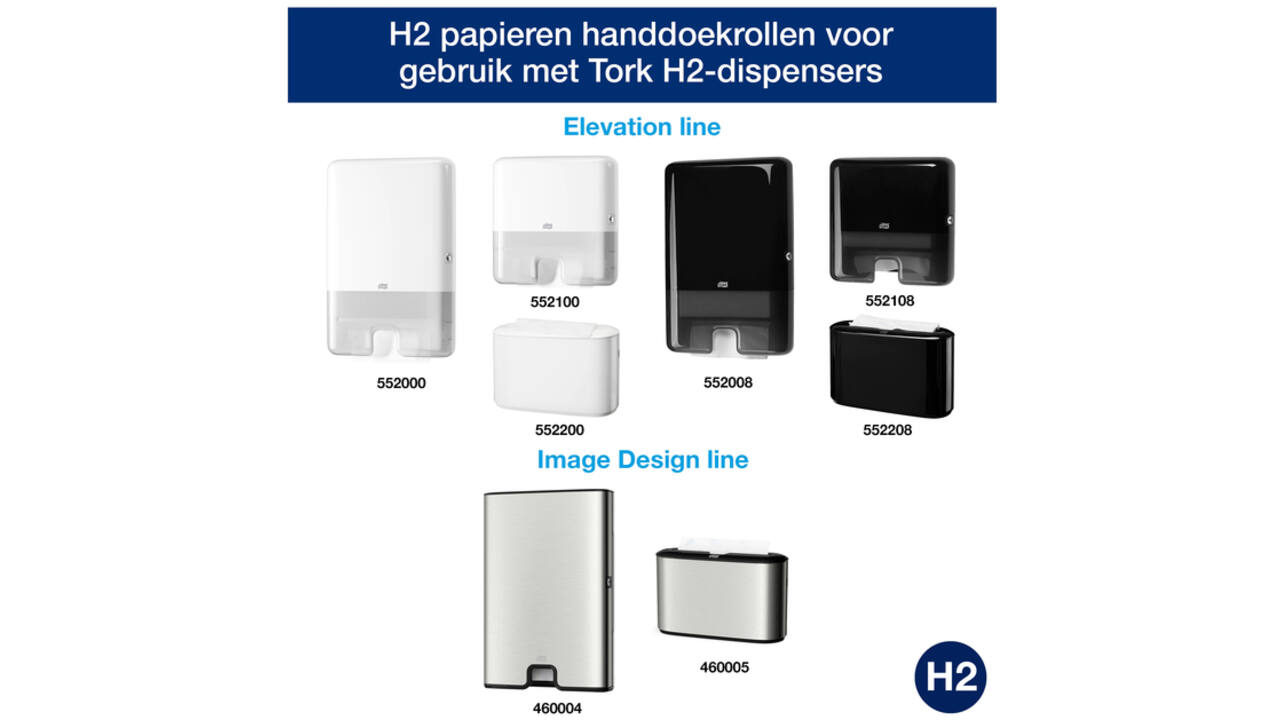 Handdoek Tork Xpress H2 multifold en 2-laags wit 100297