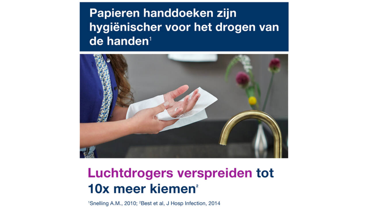 Handdoek Tork Xpress H2 multifold en 2-laags wit 100297