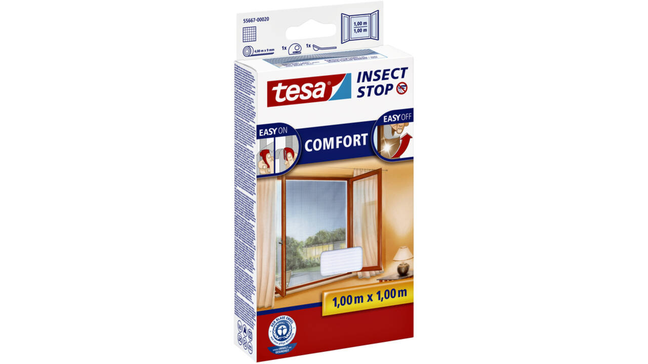Insectenhor tesa® Insect Stop COMFORT raam 1x1m wit