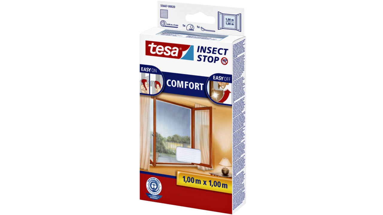 Insectenhor tesa® Insect Stop COMFORT raam 1x1m wit