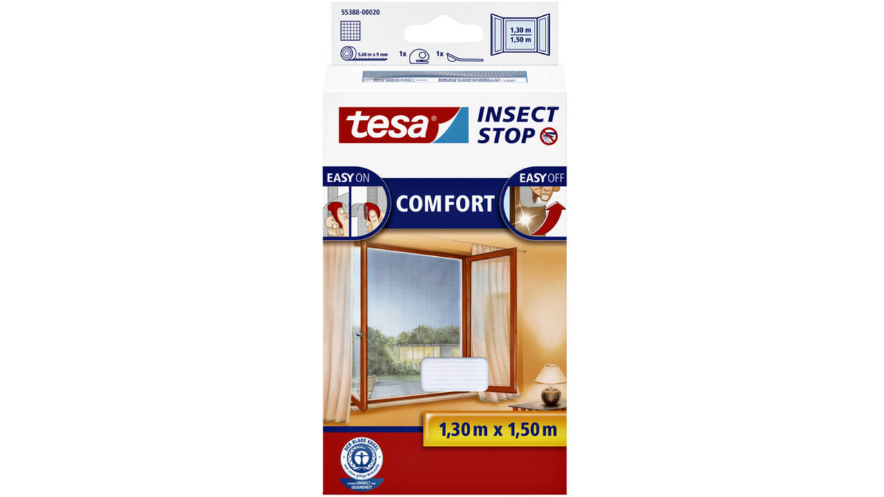Insectenhor tesa® Insect Stop COMFORT raam 1,3x1,5m wit