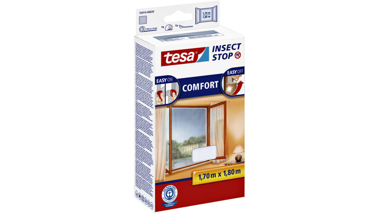 Insectenhor tesa® Insect Stop COMFORT raam 1,7x1,8m wit