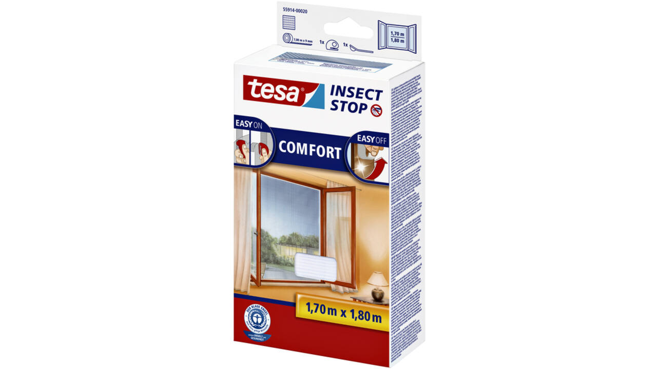 Insectenhor tesa® Insect Stop COMFORT raam 1,7x1,8m wit