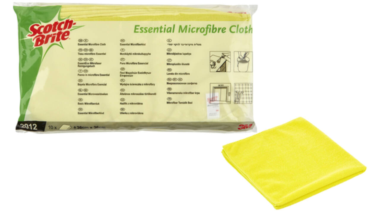 Microvezeldoek Scotch-Brite Essential 360x360mm geel