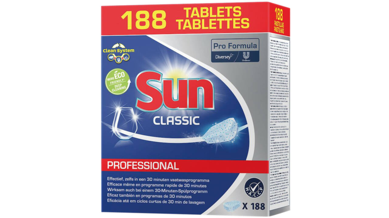 Vaatwastabletten Sun Professional Classic 188 stuks