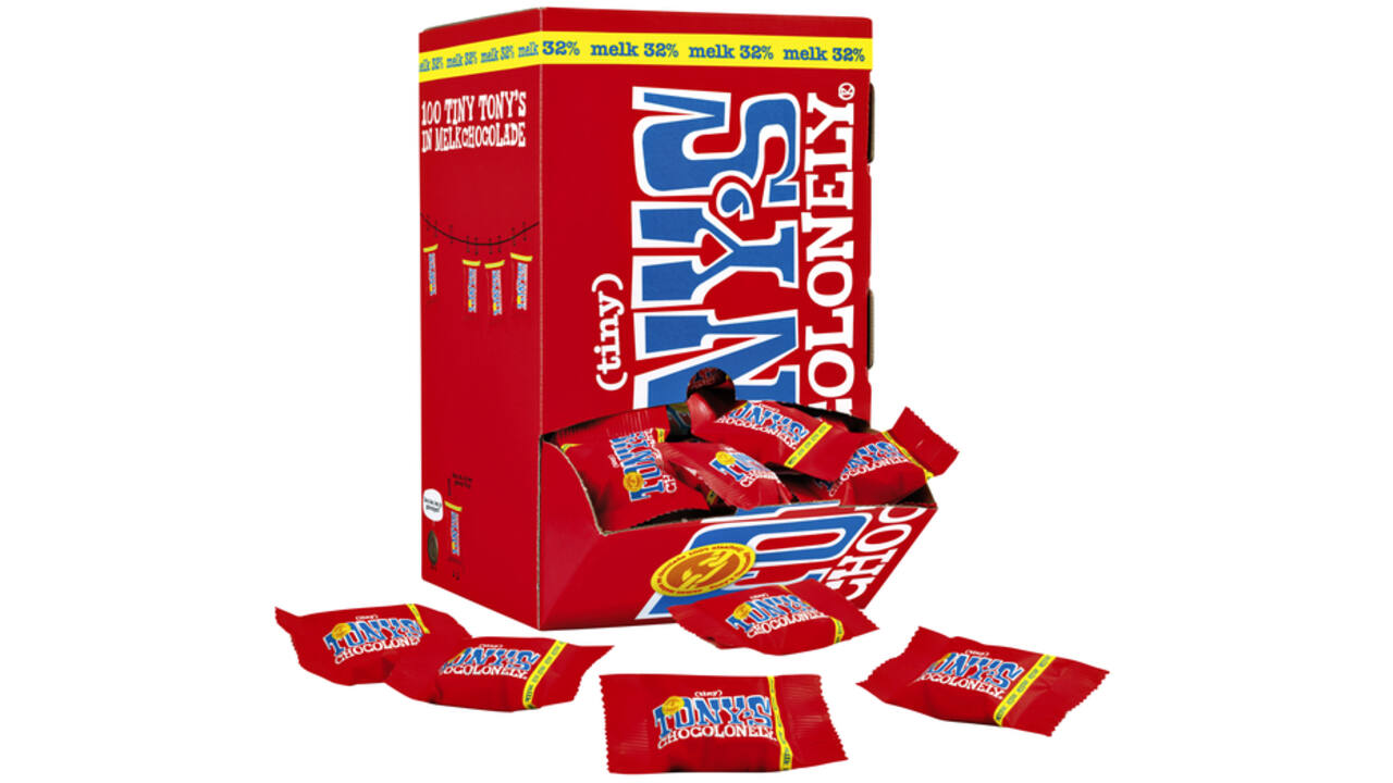 Chocolade Tony's Chocolonely tiny melk doos 100 st