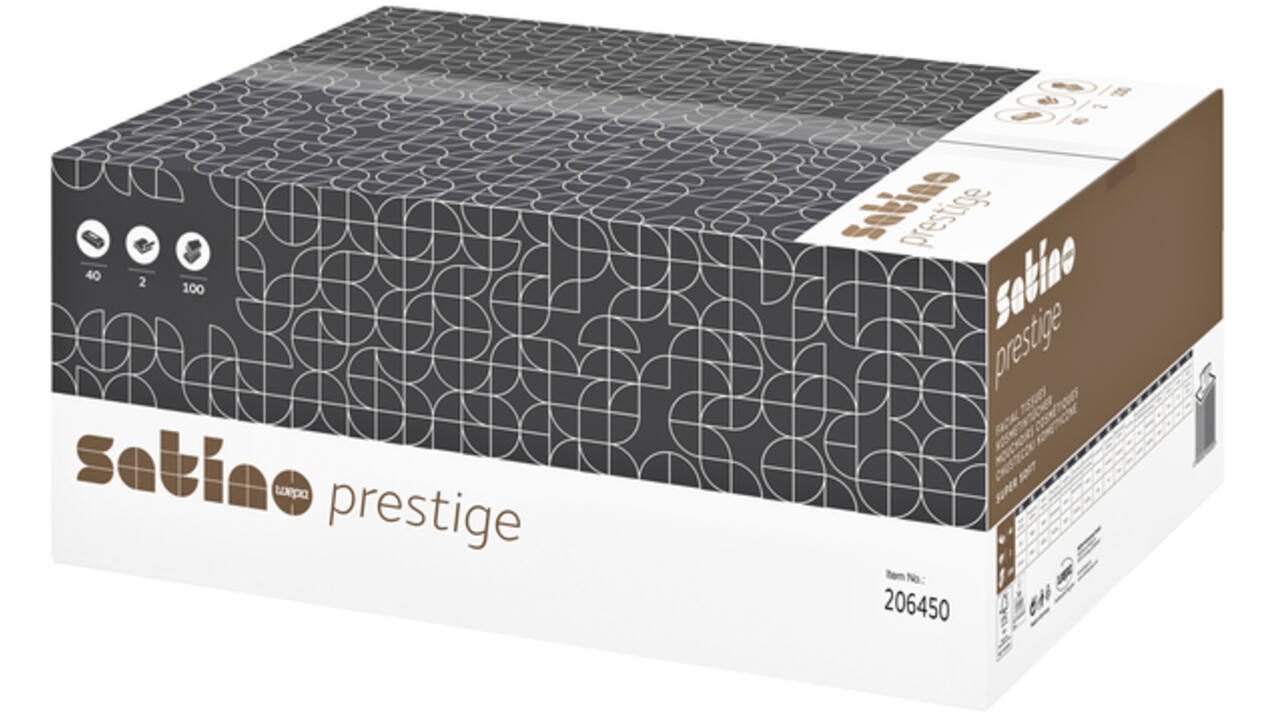 Facial tissues Satino Prestige 2-laags 100vel wit 206450
