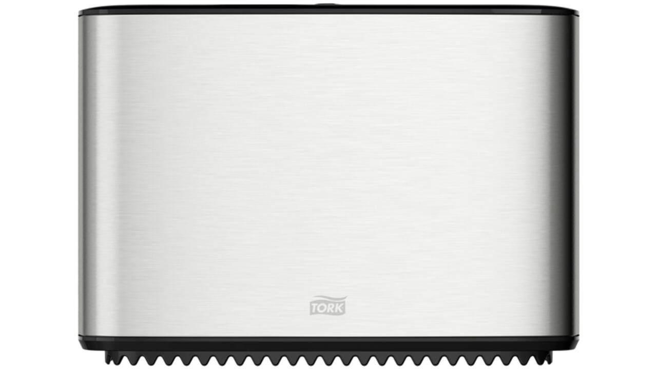 Toiletpapierdispenser Tork Image Lijn Mini jumborol T2 Image-Gesloten- rvs 460006