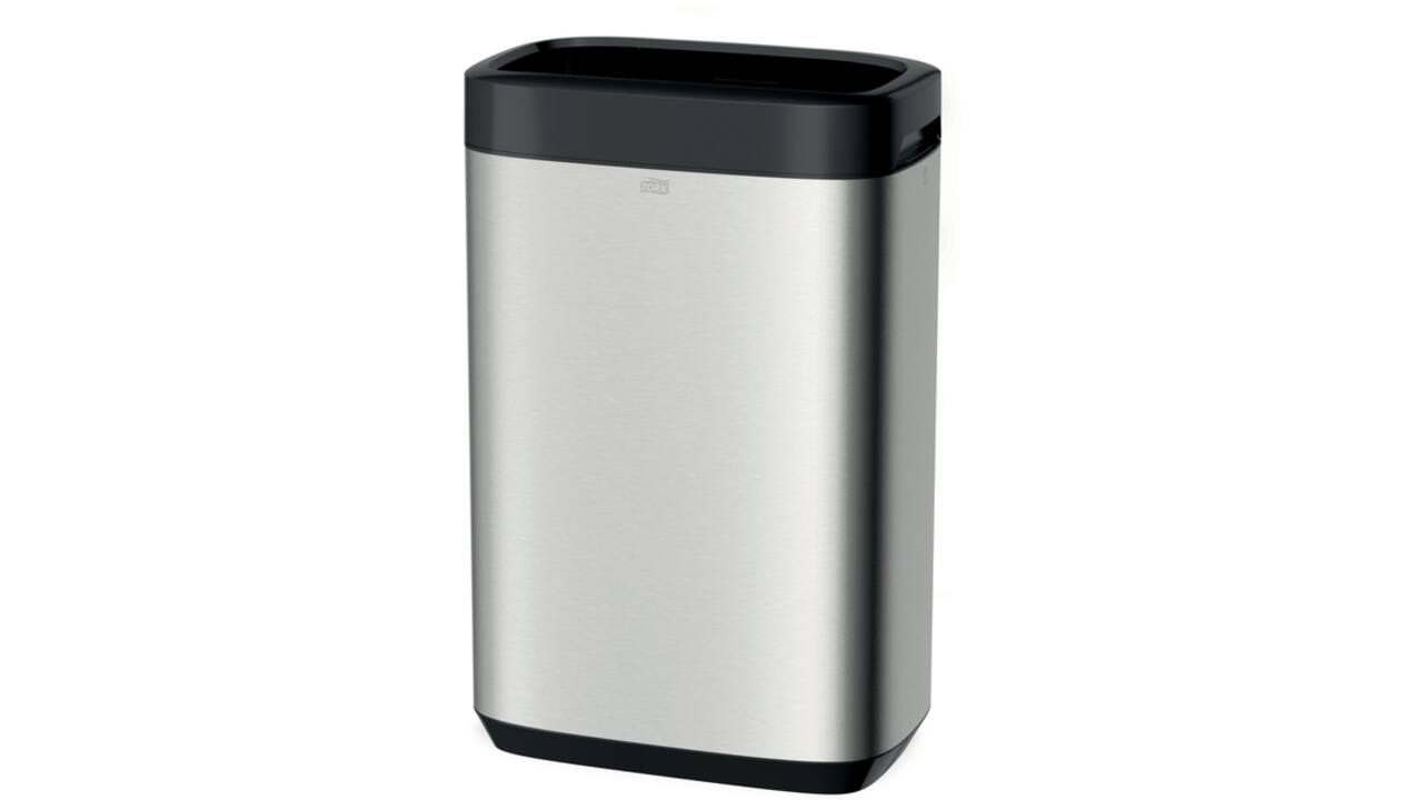 Afvalbak Tork Image lijn B1 50 liter hoge capaciteit rvs/zwart 460011