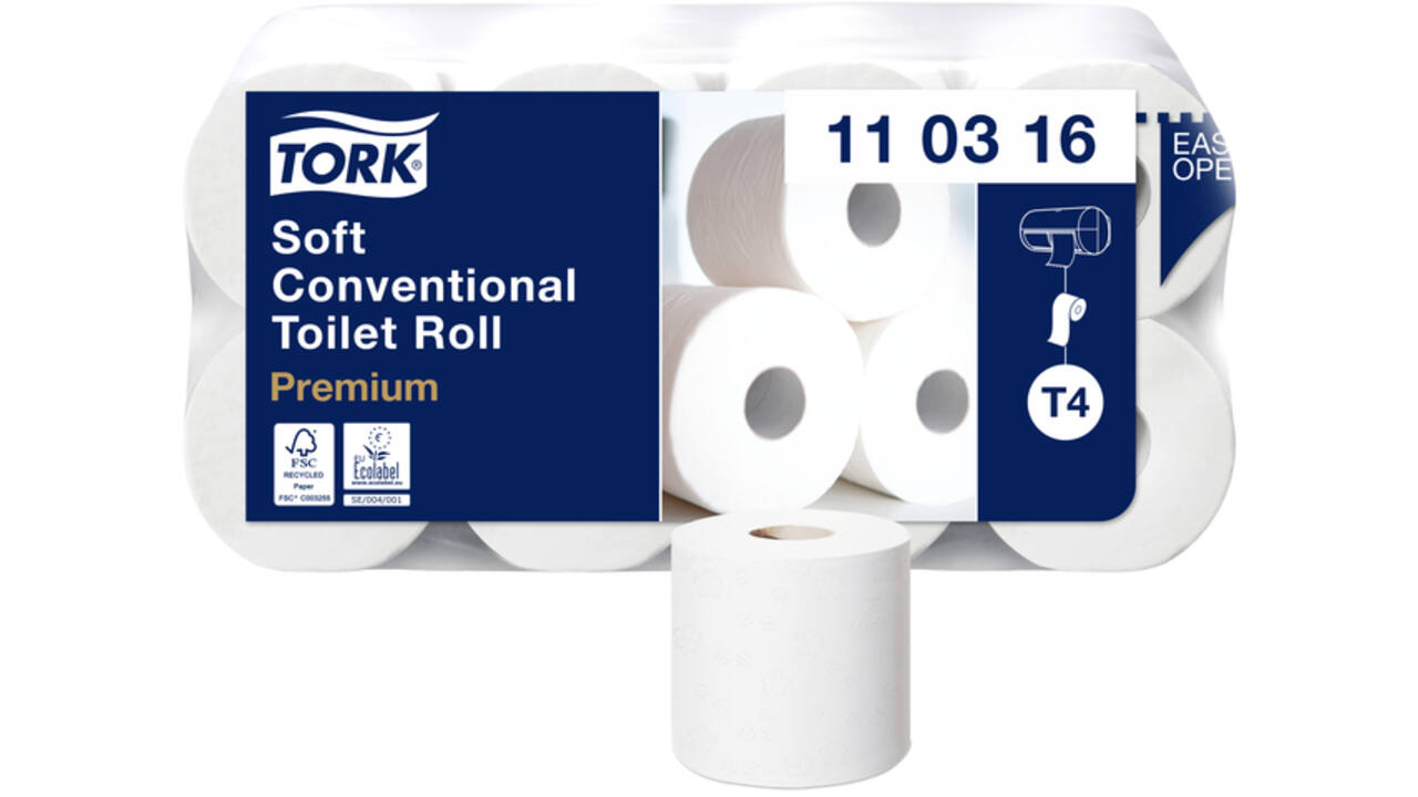 Toiletpapier Tork T4 Premium 3-laags 250 vel wit 110316