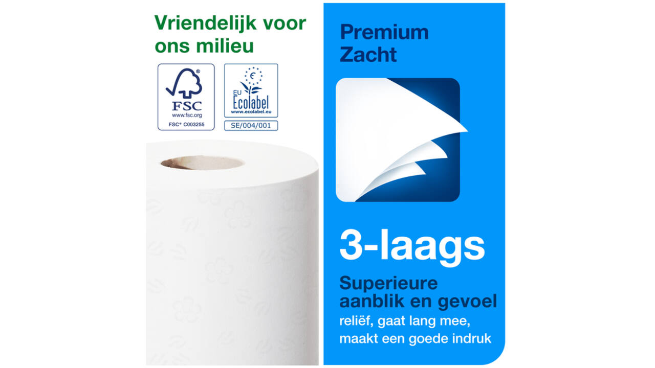 Toiletpapier Tork T4 Premium 3-laags 250 vel wit 110316