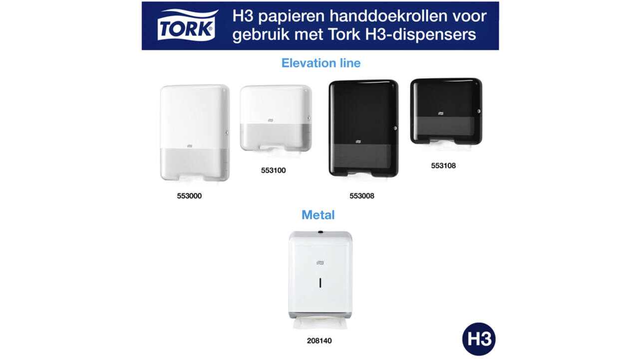 Handdoek Tork H3 c-vouw universal 1-laags naturel 120181