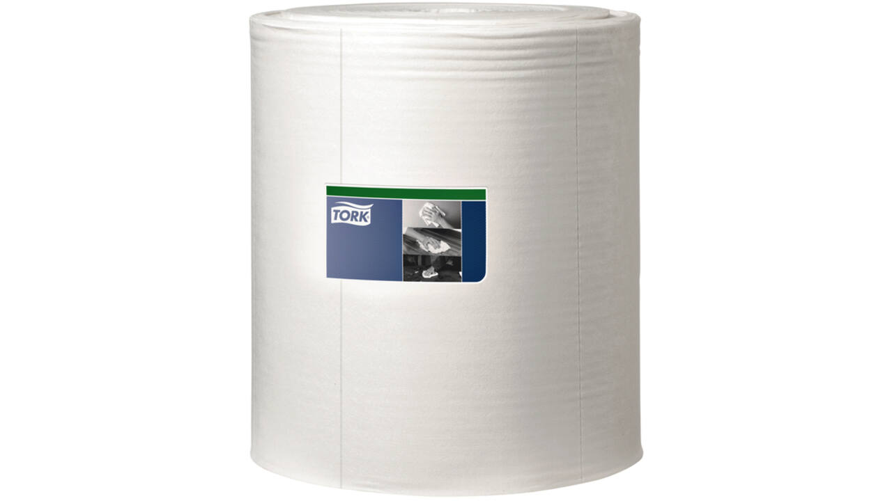 Reiningingsdoek Tork W1 herbruikbaar nonwoven 1000 vel wit 510104