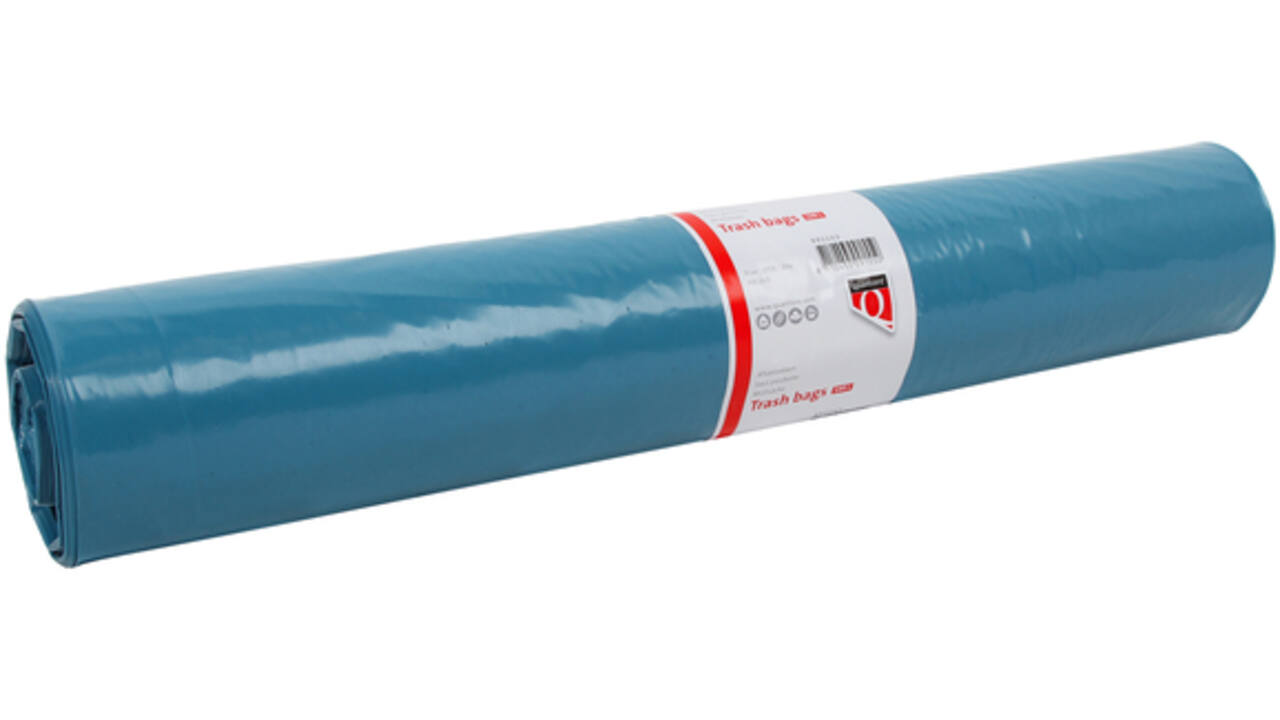 Afvalzak Quantore LDPE T50 160L blauw extra stevig 90x110cm 20 stuks