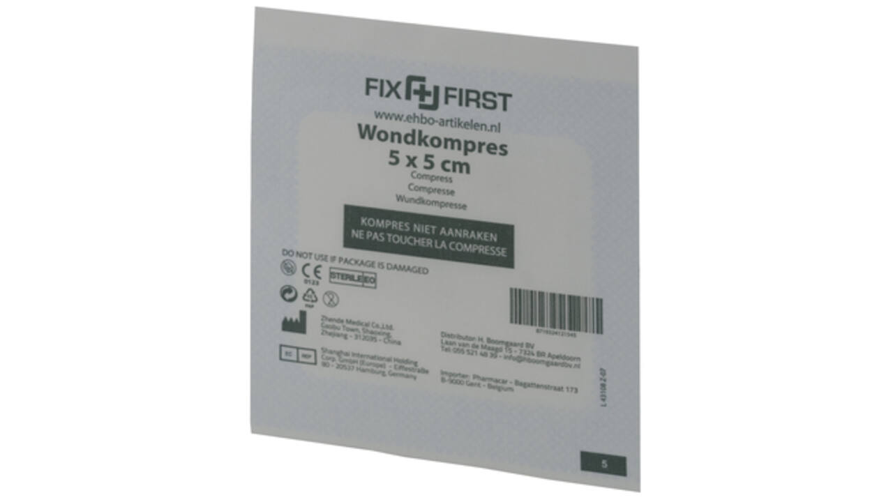 Gaascompressen FixFirst steriel 5x5cm