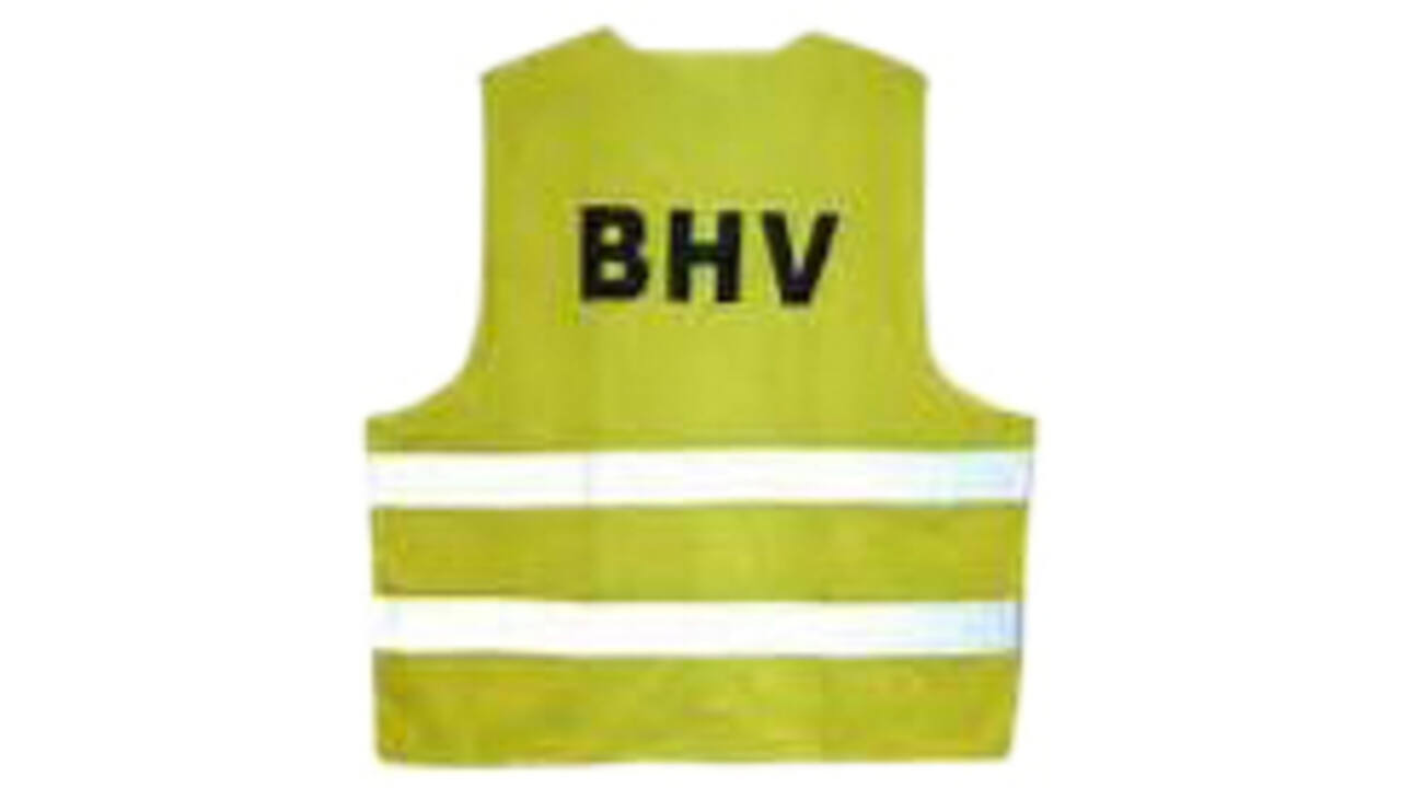 Veiligheidsvest Leina met opdruk "BHV " geel