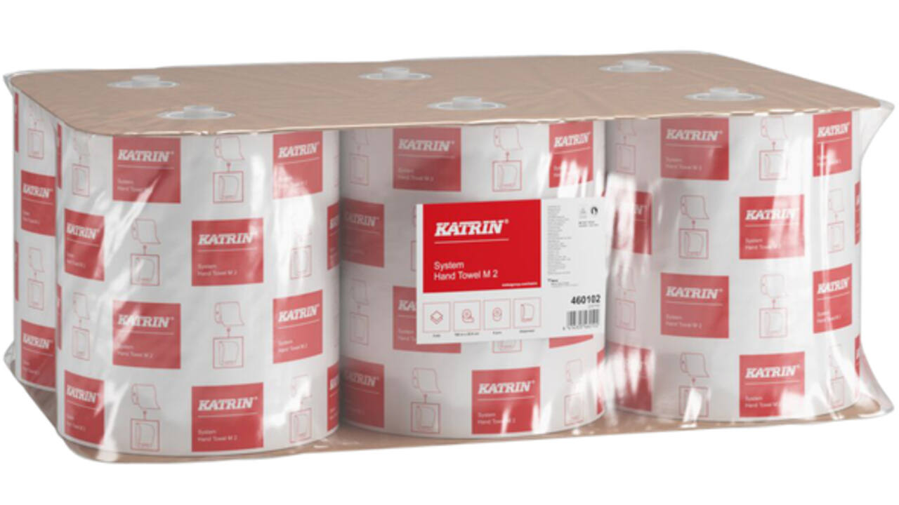 Handdoekrol Katrin 2-laags wit medium 160mx209mm