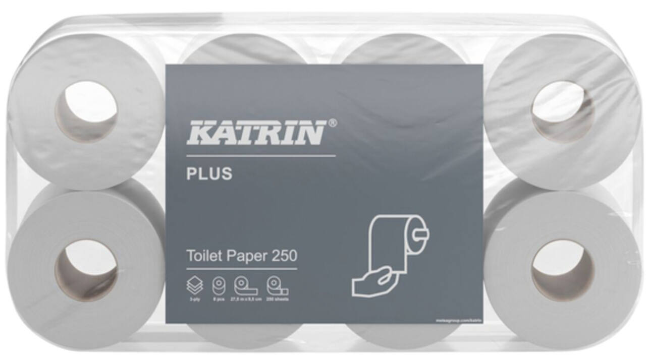 Toiletpapier Katrin Plus 3-laags 250vel 72rollen wit