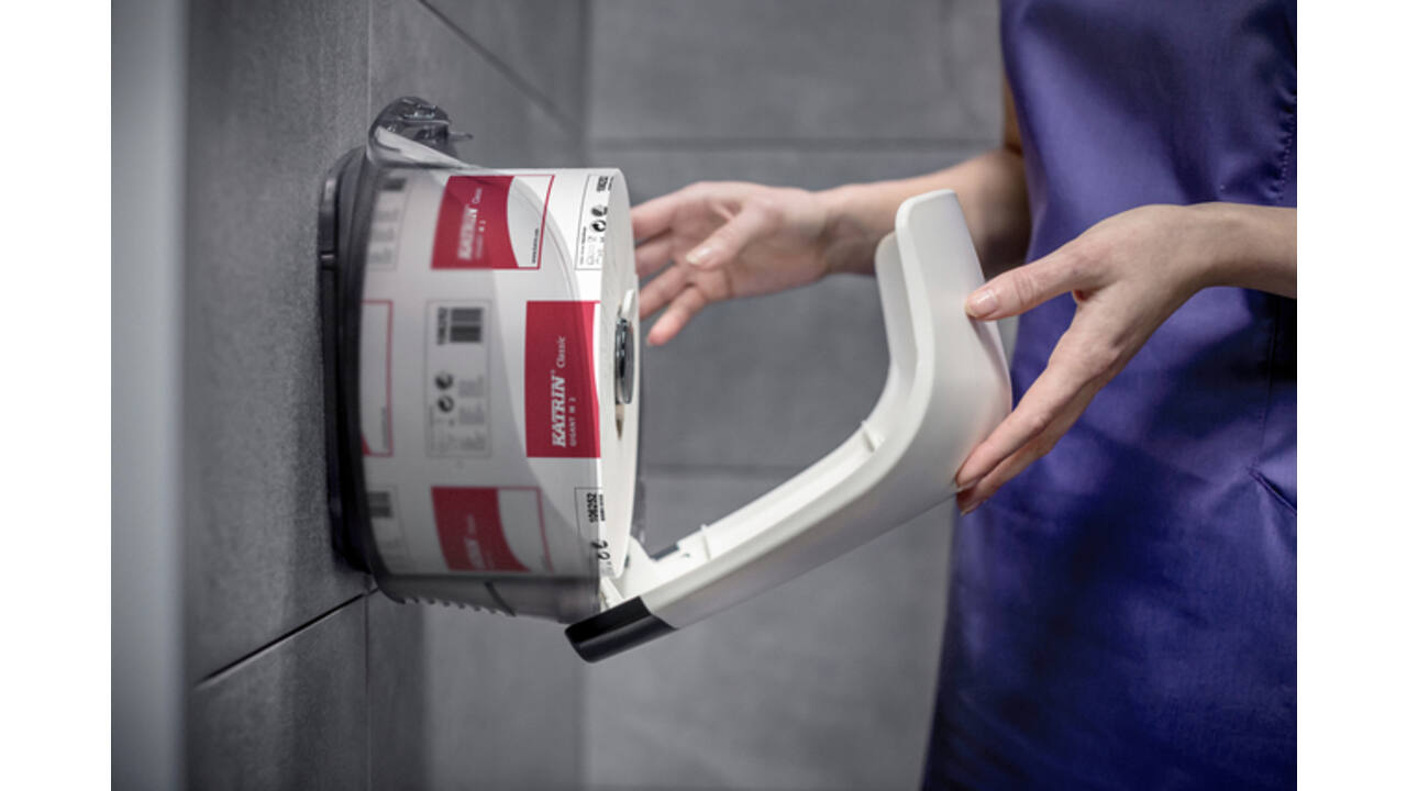 Dispenser Katrin 90069 toiletpapier Gigant S wit