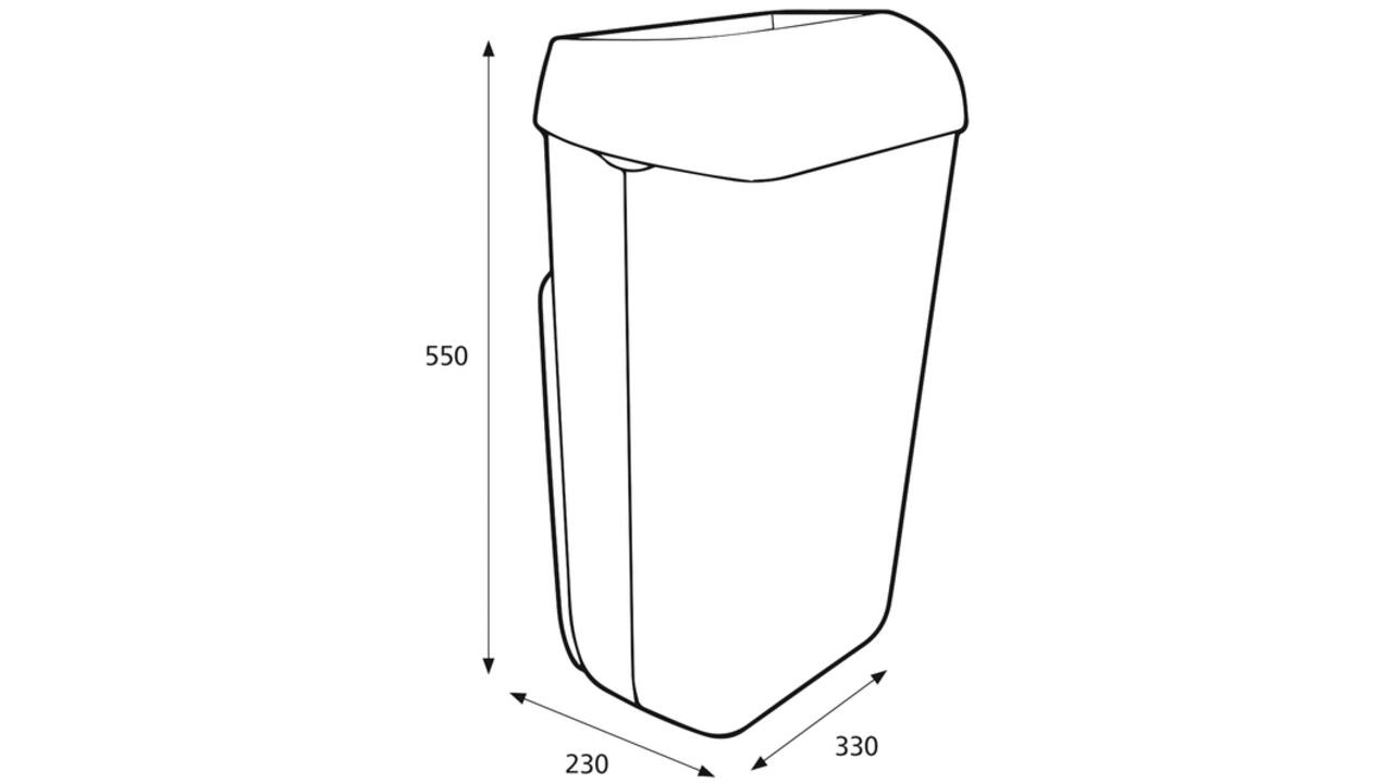Afvalbak Katrin 91899 25liter wit