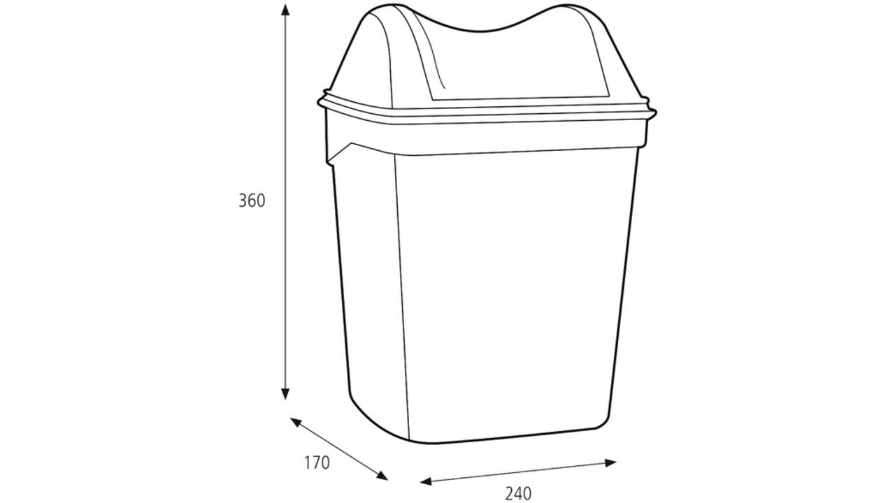 Afvalbak Katrin 91851 dameshygiene 8liter wit