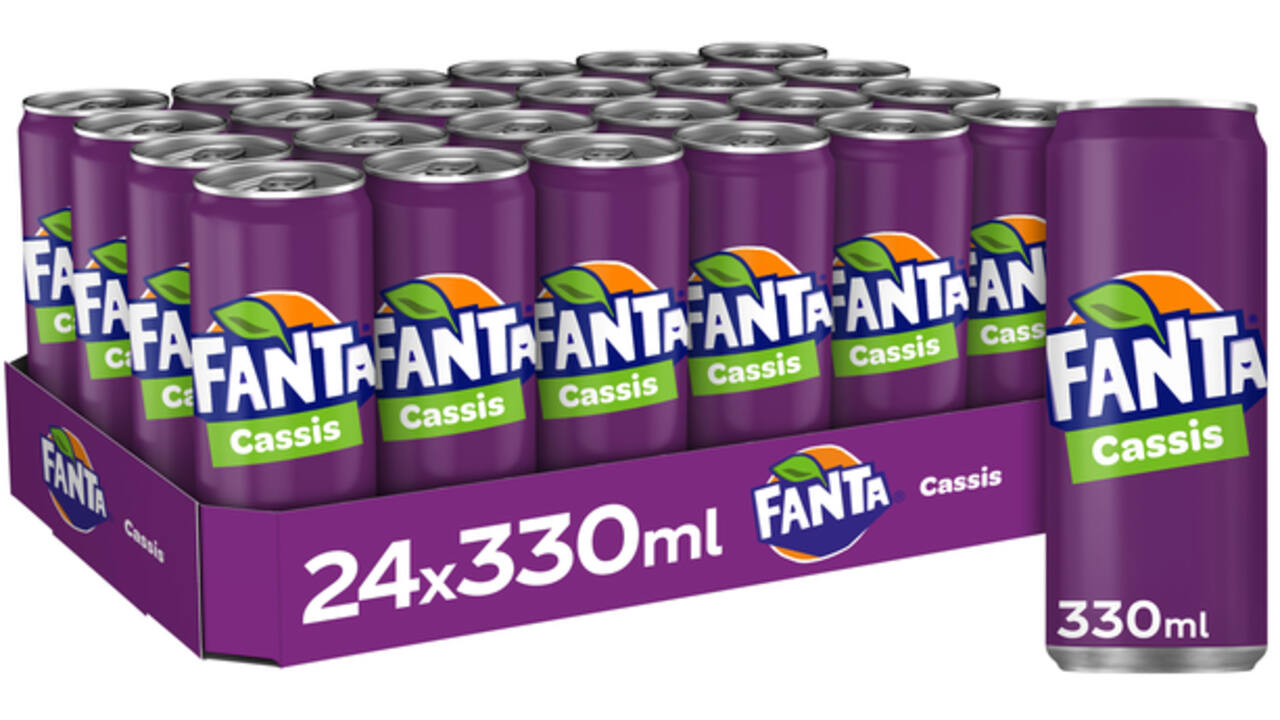 Frisdrank Fanta cassis blik 330ml